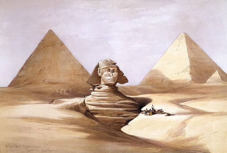 The Great Sphinx and Pyramids of Gizeh