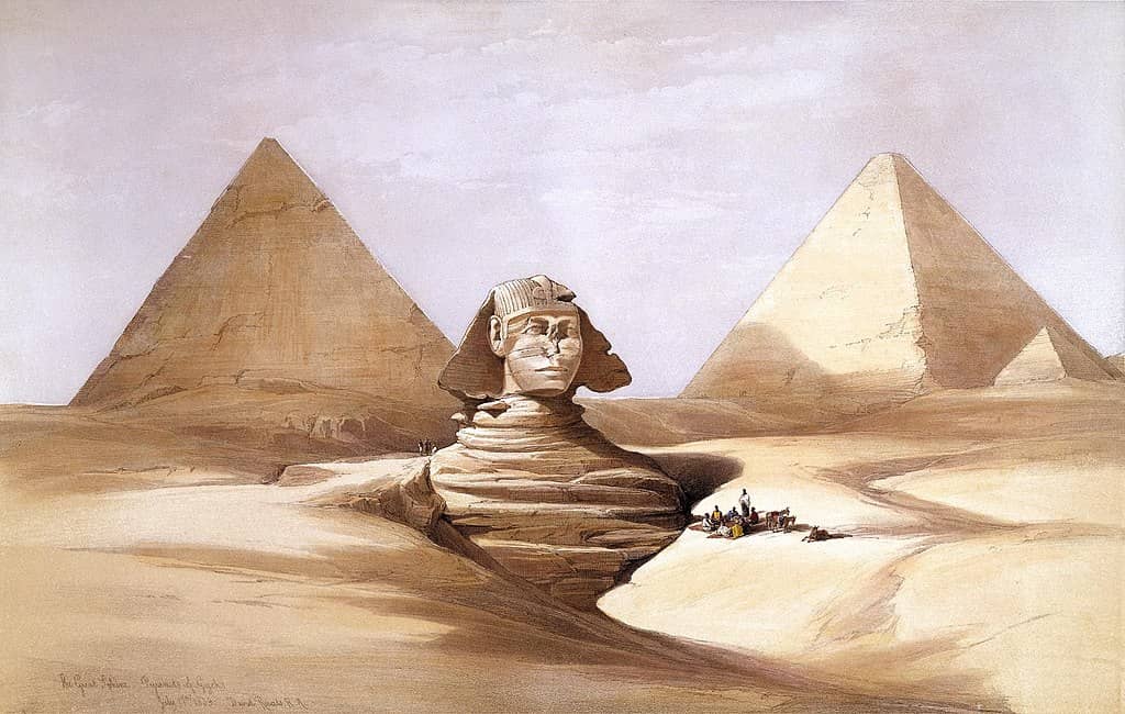 The Great Sphinx and Pyramids of Gizeh